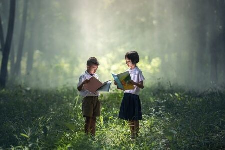 niños leyendo